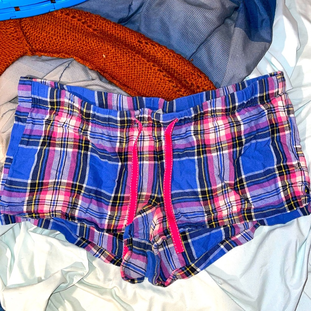 Plaid pj shorts